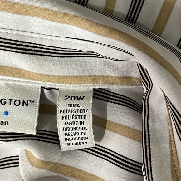 *Covington Women's Plus Size Striped Button Down Blouse Sz 20W - Picture 5 of 8